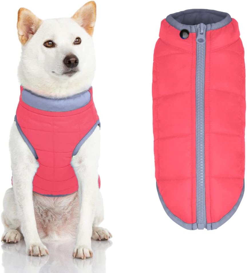 Comfort Jacket - Warm Water Resistant Zip Up Dog Jacket - Small and Medium Dogs