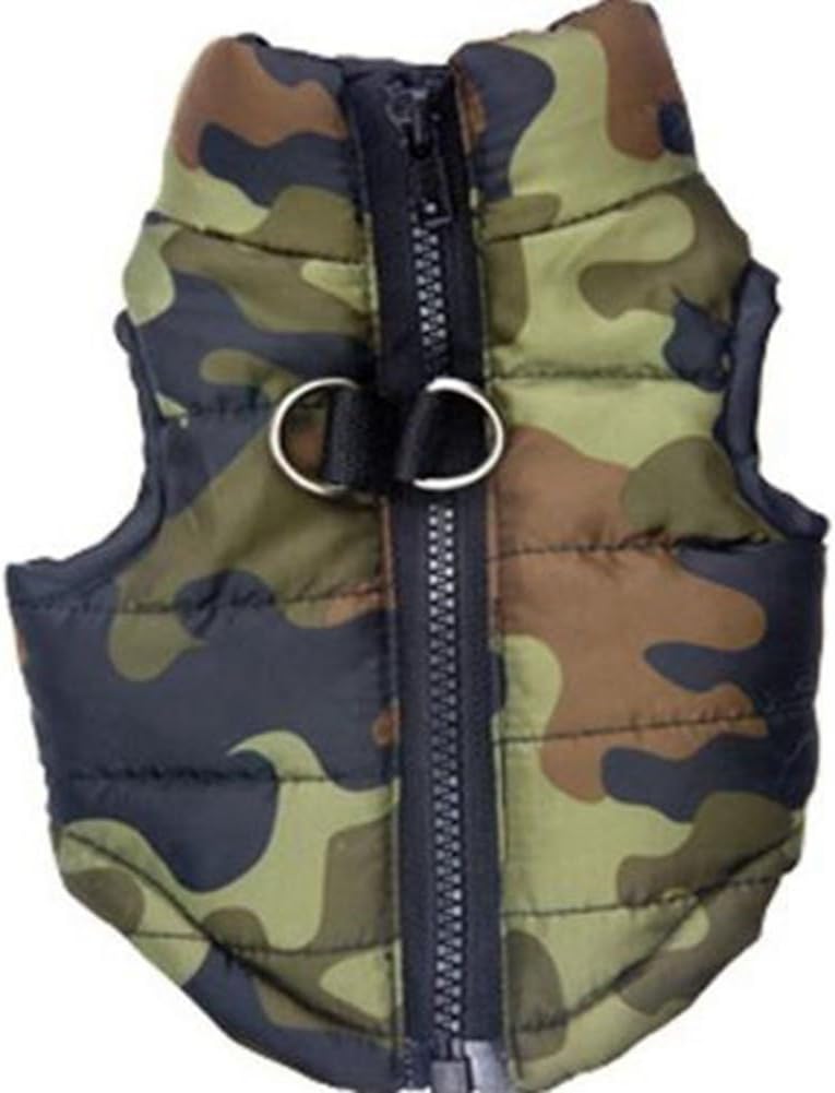 Winter Waterproof Windproof Dog Vest - Warm Dog Jacket for Cold Weather - Camouflage, Small (Teddy, Chihuahua, Yorkshire) Only