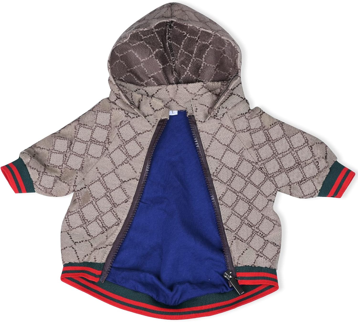 Dog Hoodie Classic Designer Puppy Coat Luxury Puppy Clothing Warm Pet Dog Coat Zipper Design Easy On/Off Teddy Clothing Chihuahua Clothes French Bulldog Clothes XXL